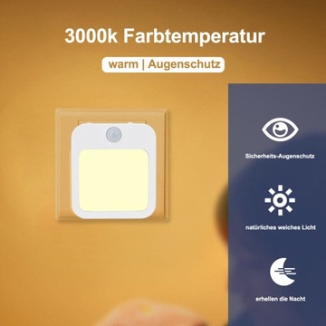 Патрон с датчиком движения Светодиодный цокольный светильник 3000К.