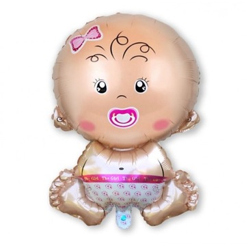 GIRL dziewczynka bobas balon foliowy baby shower