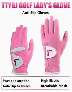 TTYGJ 1 пара женских перчаток для гольфа с противоскользящими гранулами
