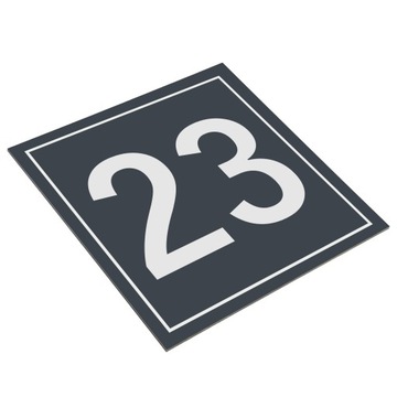 АЛЮМИНИЕВАЯ КВАДРАТНАЯ АДРЕСНАЯ ДОСКА С НОМЕРОМ ДОМА, АДРЕСОМ УЛИЦЫ, 24x24см