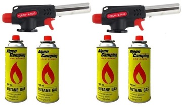 2x PALNIK GAZOWY 360° kartusze LUTLAMPA + 4x GAZ