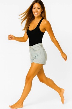 TOP KOSZULKA DAMSKA NA RAMIĄCZKACH BOKSERKA PREMIUM BAWEŁNA CZARNA M