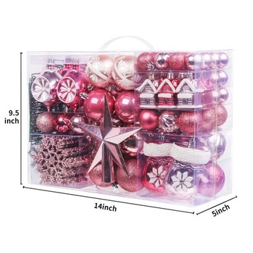 НАБОР РОЖДЕСТВЕНСКИХ ЕЛОЧНЫХ ШАРОВ 101 ШТ. РОЖДЕСТВЕНСКИЕ ЕЛОЧНЫЕ ШАРЫ КУЛОНЫ УКРАШЕНИЯ