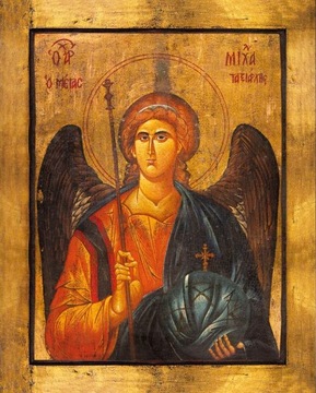 OBRAZ OBRAZEK ŚWIĘTY MICHAŁ ARCHANIOŁ 25x20