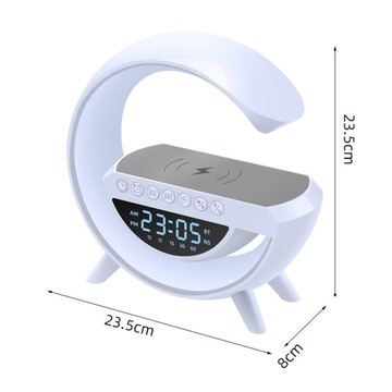 Светодиодная лампа Зарядное устройство QI RGB-динамик РАДИО ЧАСЫ