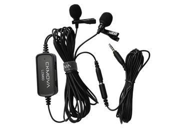 CKMOVA LCM6D podwójny mikrofon krawatowy do kamer