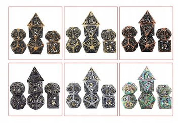 Набор из 7 металлических кубиков Dnd Dnd в футляре