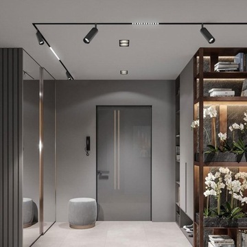 КОМПЛЕКТ 4x СВЕТОДИОДНЫЕ ЛАМПЫ ОТРАЖАТЕЛЬ GU10 ШИННЫЙ КАБЕЛЬ 2М