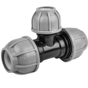 ZŁĄCZKA TRÓJNIK do rur WĘŻA LINII PE 32/ 25 / 32mm
