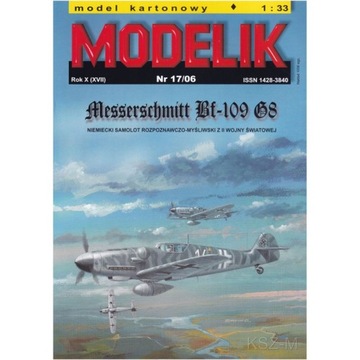 Modelik 17/06 Samolot Messerschmitt Bf-109 1:33
