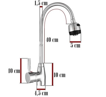 СТОЯЩИЙ смеситель для умывальника ГИБКИЙ ИЗЛИК ГИБКИЙ 2 РЕЖИМА ХРОМИРОВАННЫЙ КРАН