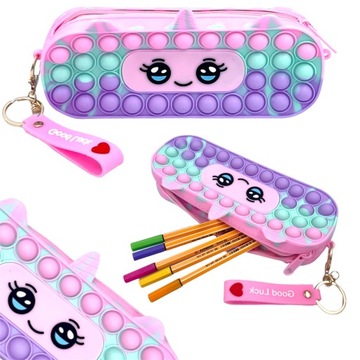 POJEMNY PIÓRNIK POP IT KOLOROWY SASZETKA FIDGET