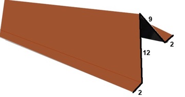 BARIERA ŚNIEGOWA, RAL 8004 MAT CEGŁA dł. 1,25 m
