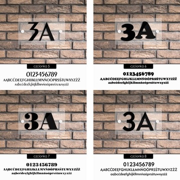 Нумерационная табличка - адрес, 3D адрес, номер дома, 16х8, прозрачная