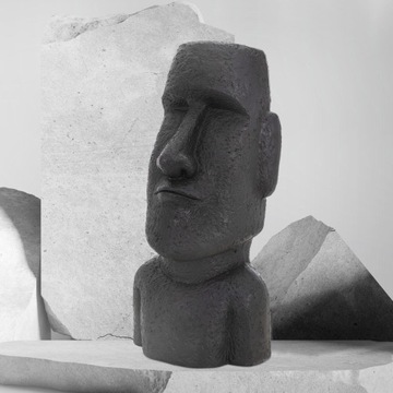 Figura glowy z wyspy wielkanocnej antracyt,