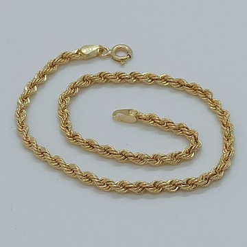 Bransoletka złota kordel 19cm 2.6mm złoto pr.585