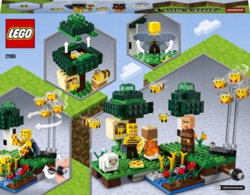 LEGO MINECRAFT 21165 ПАСЕКА ФИГУРКА ПОСЕЛЕНЕЦ ОВЦА ПЧЕЛА УЛЕЙ