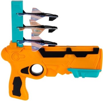 PISTOLET WYRZUTNIA SAMOLOTÓW AUTOMAT + 3 SAMOLOTY