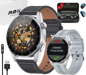 SMARTWATCH ZEGAREK ROZMOWY KARDIOWATCH + SŁUCHAWKI