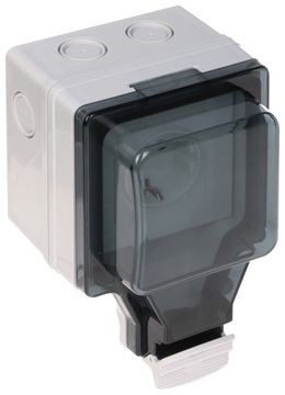 ZEWNĘTRZNE GNIAZDKO ELEKTRYCZNE OGRODOWE WODOSZCZELNE HERMETYCZNE IP66