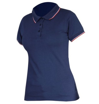 ФУТБОЛКА ПОЛО ЖЕНСКАЯ, 190Г/М2, ТЕМНО-СИНЯЯ, 