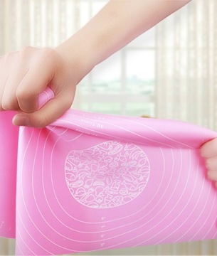 Большой силиконовый кулинарный коврик с мерами