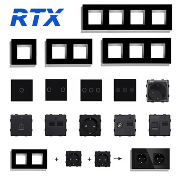 ЧЕРНАЯ 1-польная рамка для стекла для системы RTX SH