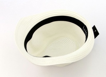 Kapelusz damski NICOLE MILLER New York 56-58cm Biały Cekiny $42