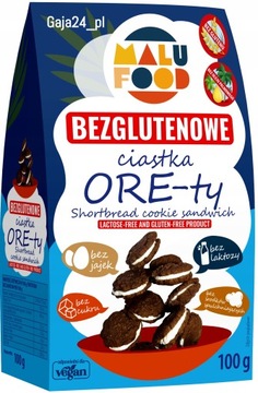 MALU FOOD ORE-TY CIASTKA BEZ CUKRU i LAKTOZY BEZGLUTENOWE 100g
