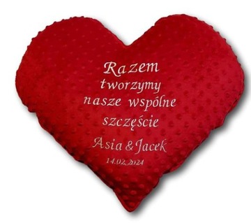 Serce XXL PREZENT upominek dla córki syna dziecka TWÓJ TEKST DEDYKACJA