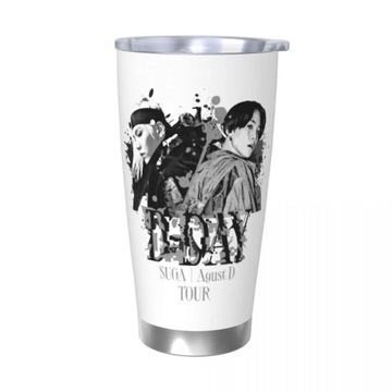 20 uncji Kubek termiczny Agust D Tumbler izolowany próżniowo koreański fi