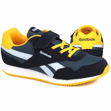 Buty dziecięce sportowe Reebok ROYAL CL JOG 3.0 1V GRANATOWY, ŻÓŁTY