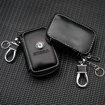 ЧЕХОЛ ИЗ ЭКО КОЖИ SKODA ЧЕХОЛ ДЛЯ КЛЮЧА С ЛОГОТИПОМ КЛЮЧА ОТ АВТОМОБИЛЯ