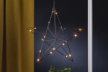 Шведская металлическая подвесная звезда LINE BLACK