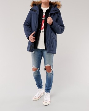 parka męska granatowa HOLLISTER Abercrombie USA L