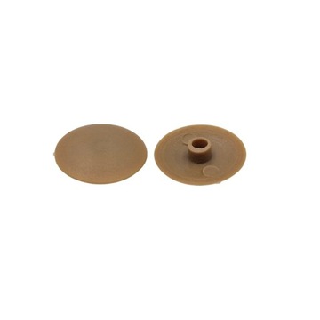100 x Zaślepka do mimośrodu 15 mm meblowa j.brunat