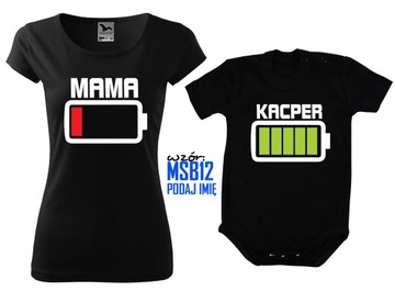 КОМПЛЕКТ: ЖЕНСКАЯ ФУТБОЛКА ДЛЯ МАТЕРИ И БОДИ ДЛЯ СЫНА