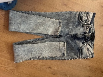 Spodnie jeans kolce River island marmurki 36 s