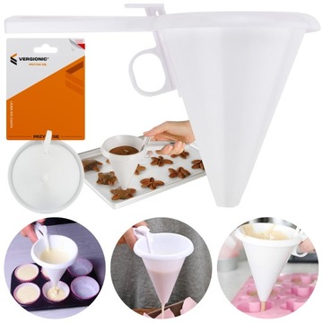 Воронкообразный порционирующий диспенсер для теста, кексов, соусов