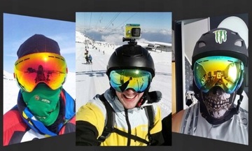 GOGLE NARCIARSKIE SNOWBOARDOWE 4Fun CZERWONE dla kobiet i mężczyzn