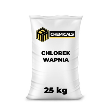 CHLOREK WAPNIA 25KG - Spożywczy 77% E509 PŁATKI sól drogowa