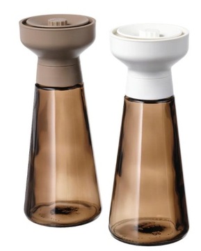 IKEA HALVTOM Młynek do soli i pieprzu szkło 19 cm