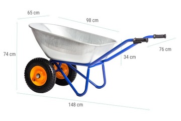 САДОВАЯ тачка STRONG 150L ДВУХКОЛЕСНАЯ Тачка