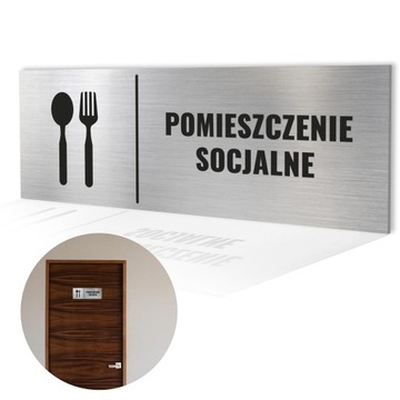 POMIESZCZENIE SOCJALNE TABLICZKA POMIESZCZENIE SOJCALNE ALUMINIOWA 20x7,5