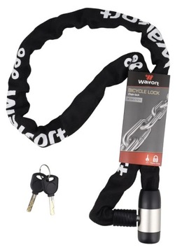 ВЕЛОСИПЕДНЫЙ ЗАМОК МОЩНАЯ ЗАКАЛЕННАЯ ЦЕПЬ 120 СМ