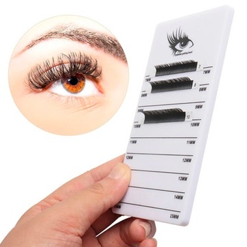 PODSTAWKA DO RZĘS AKRYLOWA LASH HOLDER ZE SKALĄ PRZEDŁUŻANIE RZĘS 12 X 7 CM