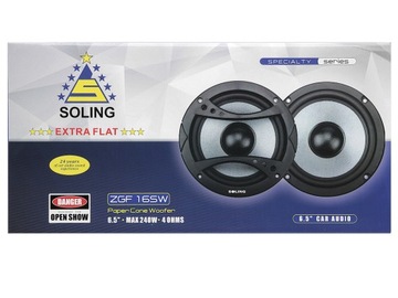 Мощные автомобильные динамики SOLING НЧ-динамики 165 мм 240 Вт ULTRA FLAT