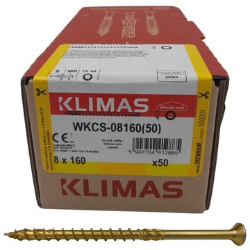 Wkręty ciesielskie do drewna TORX 8x160 mm 50szt