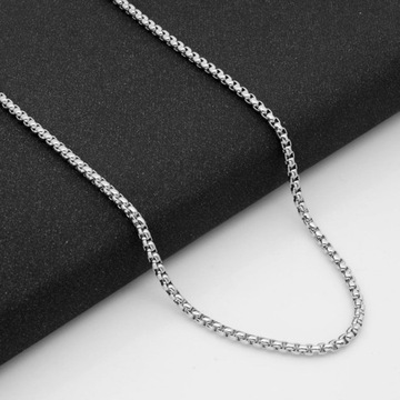 Łańcuszek łańcuch stal nierdzewna 60cm mocny splot 2,5mm 10g