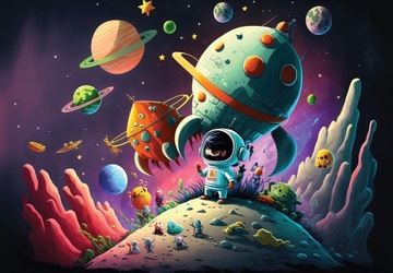 Fototapeta tapeta KOSMOS gwiazdy rakieta 368 x 254